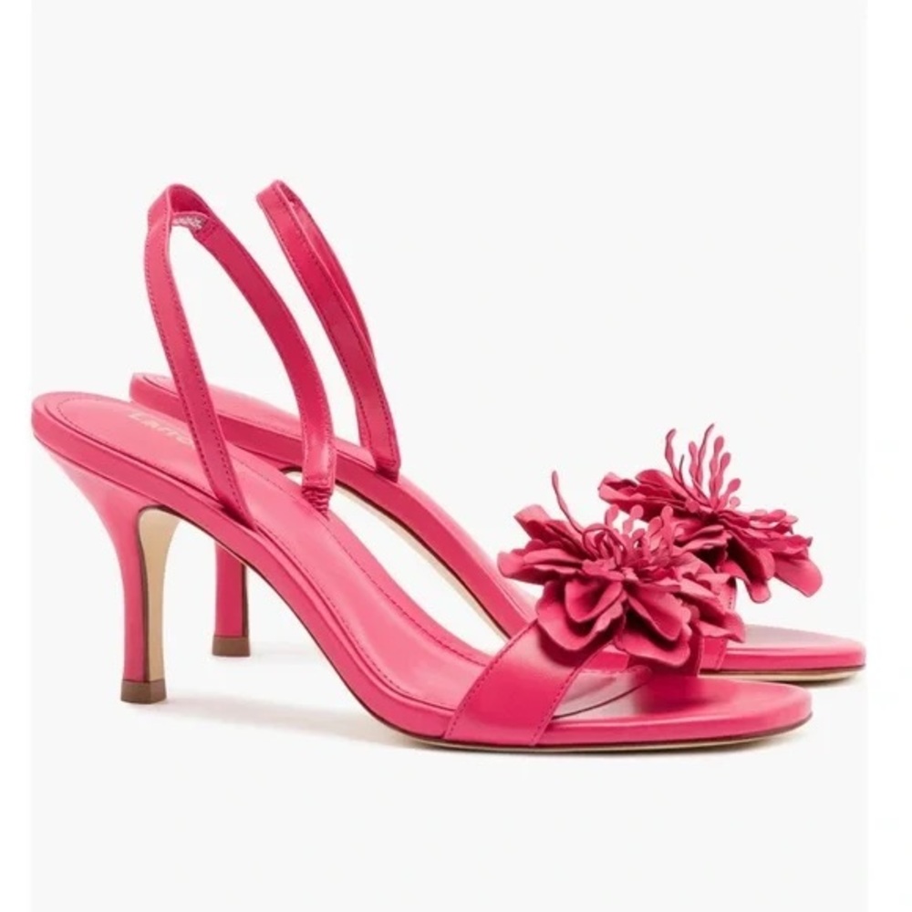 LARROUDÉ Hibiscus Leather Sandals